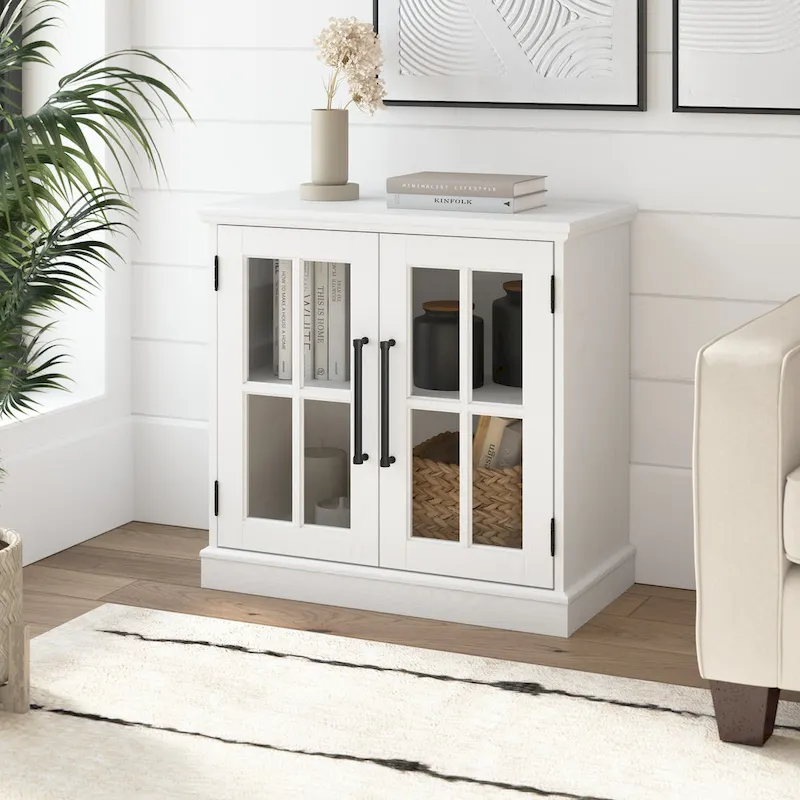 Armoire de rangement 32" avec portes vitrées