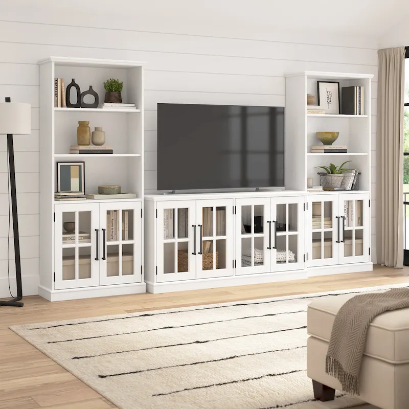 Armoire de rangement 32" avec portes vitrées