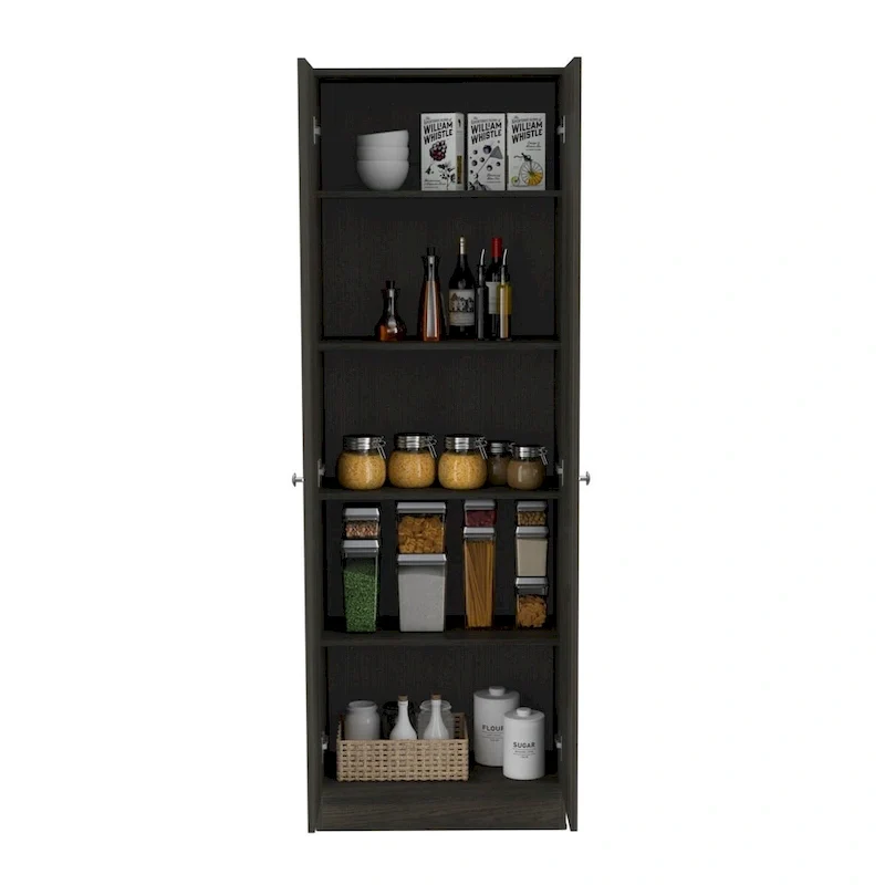 Armoire à linge sur pied avec 5 étagères L 60 cm x H 180,5 cm