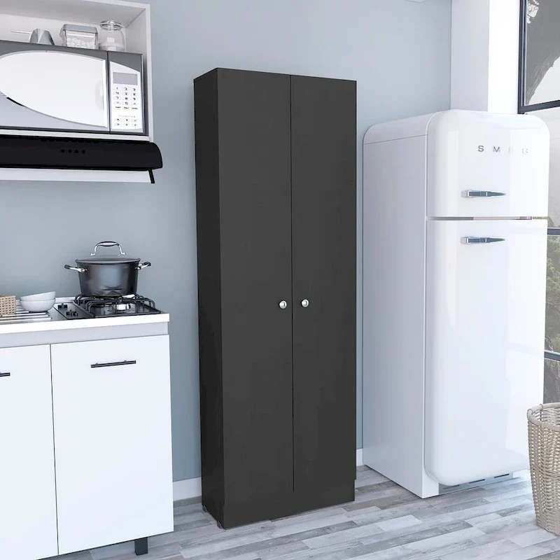 Armoire à linge sur pied avec 5 étagères L 60 cm x H 180,5 cm