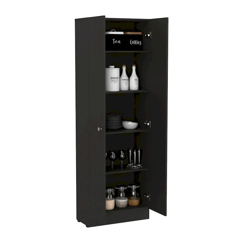Armoire à linge sur pied avec 5 étagères L 60 cm x H 180,5 cm