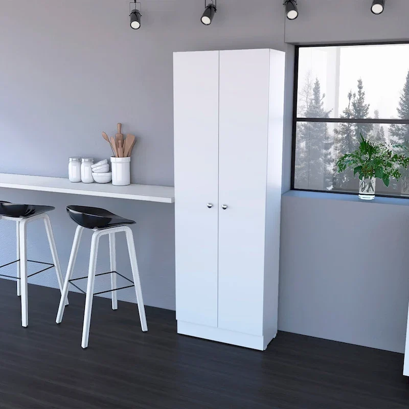 Armoire à linge sur pied avec 5 étagères L 60 cm x H 180,5 cm