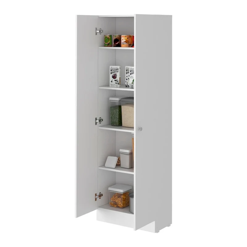 Armoire à linge sur pied avec 5 étagères L 60 cm x H 180,5 cm