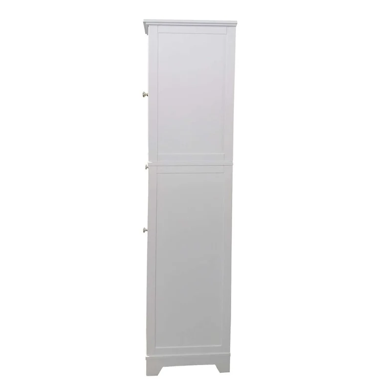 Meuble de Rangement Haut pour Salle de Bain - Colonne de Salle de Bain, Blanc