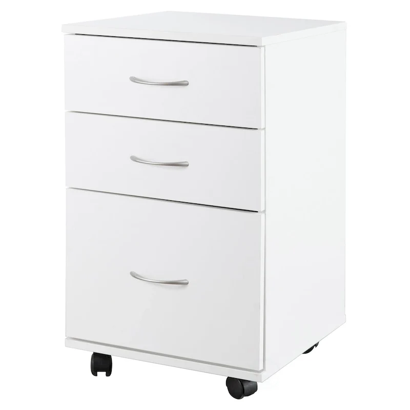 Meuble de classement mobile à 3 tiroirs avec roulettes - Parfait pour le bureau à domicile et l'espace de travail - Se glisse sous le bureau