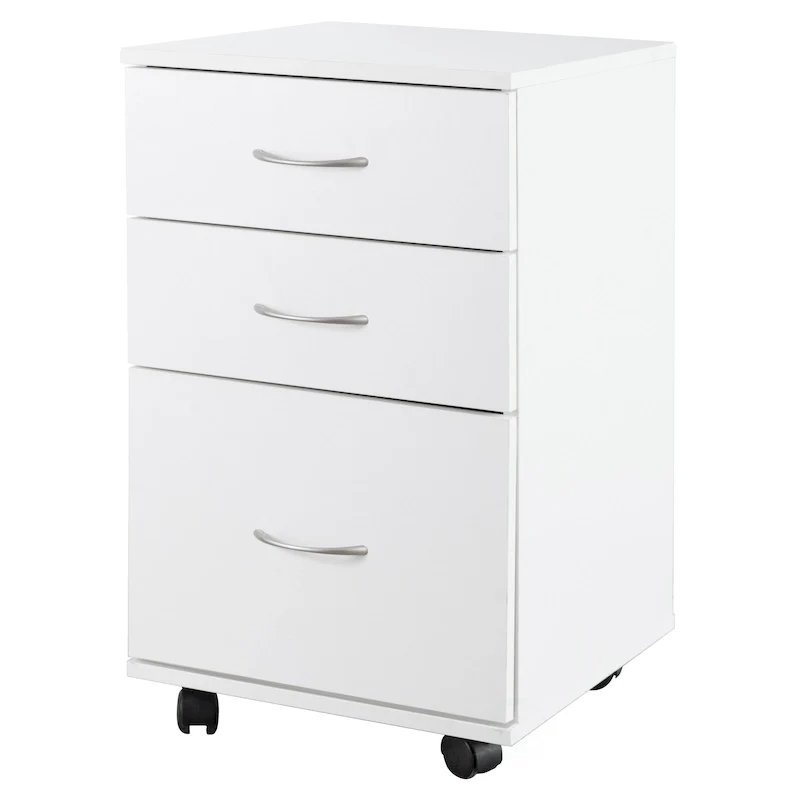 Meuble de classement mobile à 3 tiroirs avec roulettes - Parfait pour le bureau à domicile et l'espace de travail - Se glisse sous le bureau