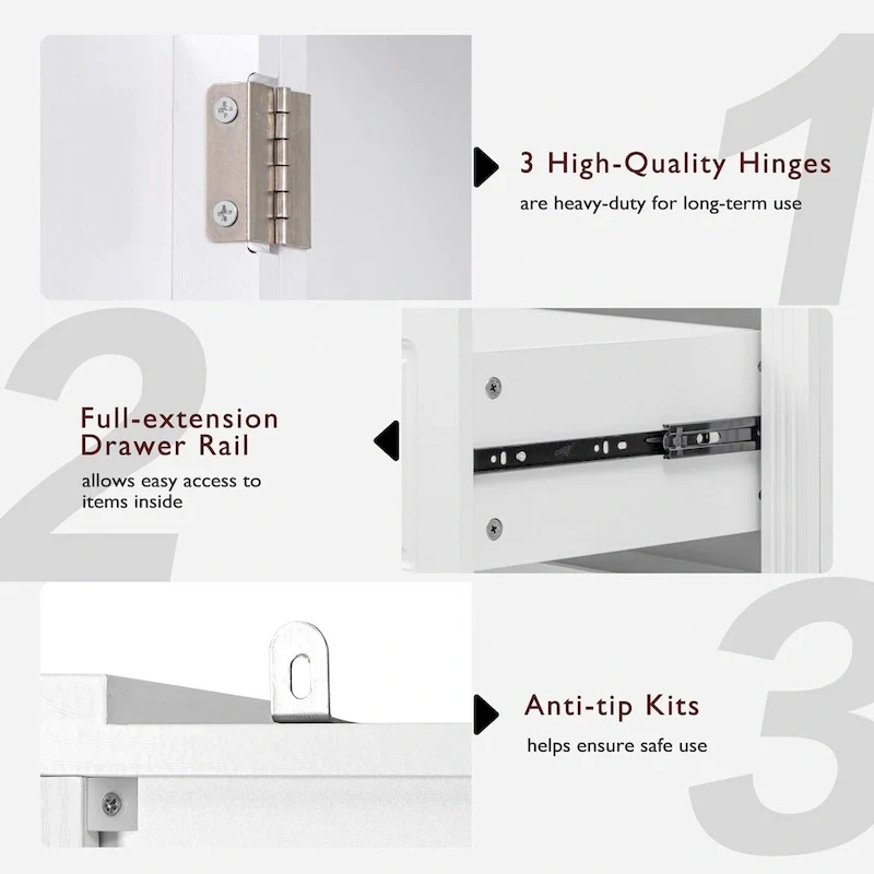 Meuble de rangement haut de cuisine de 180,34 cm, placard de rangement autonome avec 2 tiroirs, armoire de cuisine