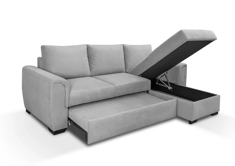Canapé angle convertible gris - Juba