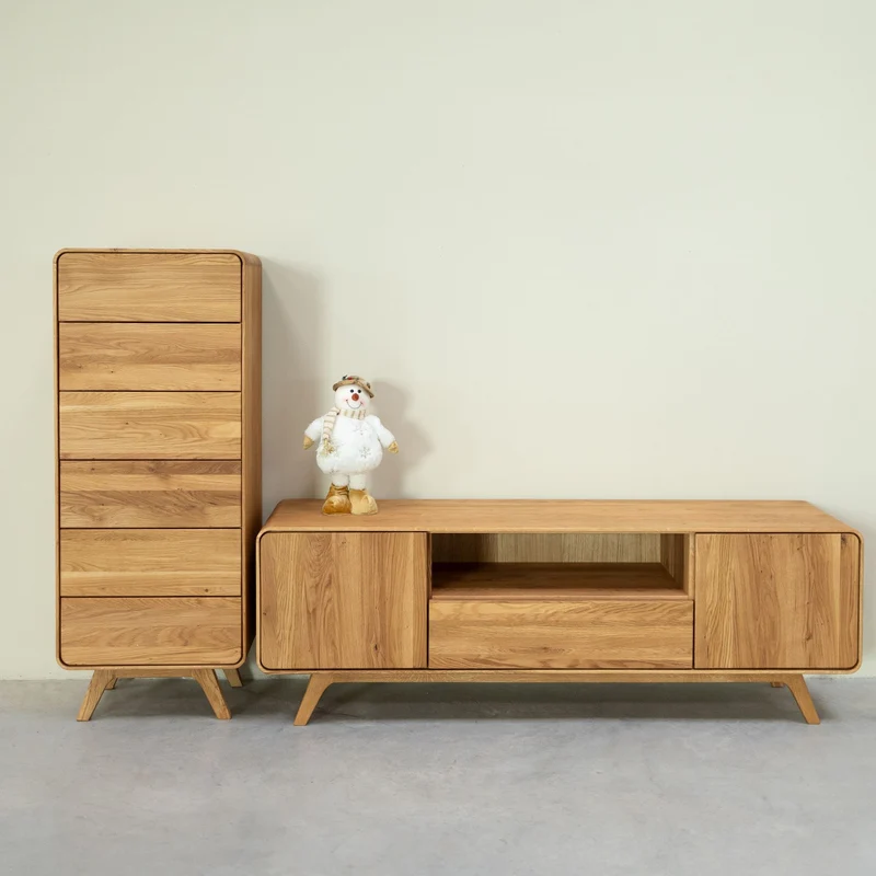 Chiffonnier en bois massif de chêne Genève 1 - NordicStory