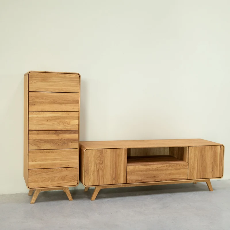 Chiffonnier en bois massif de chêne Genève 1 - NordicStory