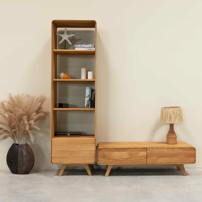 Vitrine en bois massif de chêne Genève 1 - NordicStory