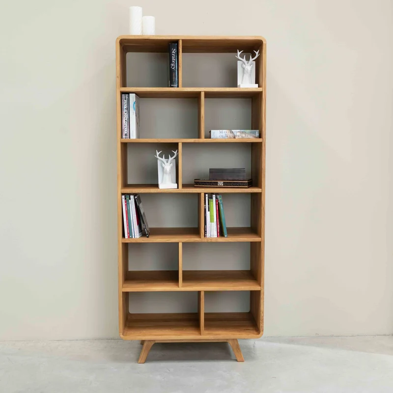 Bibliothèque en bois massif de chêne Genève 2 - NordicStory