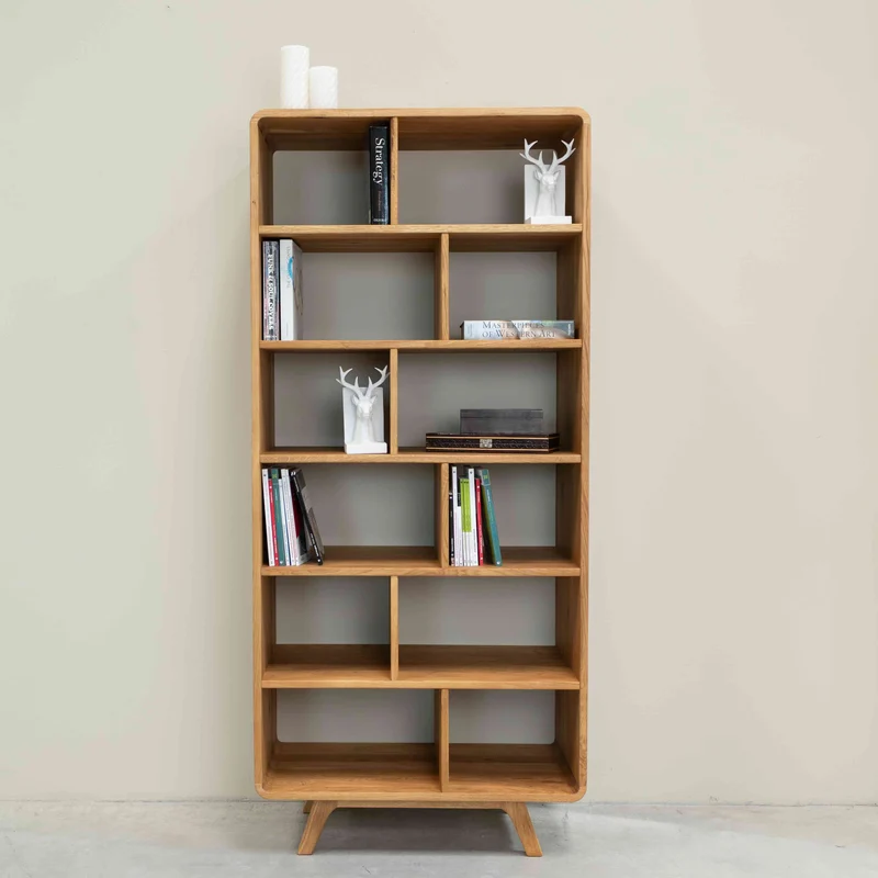 Bibliothèque en bois massif de chêne Genève 2 - NordicStory
