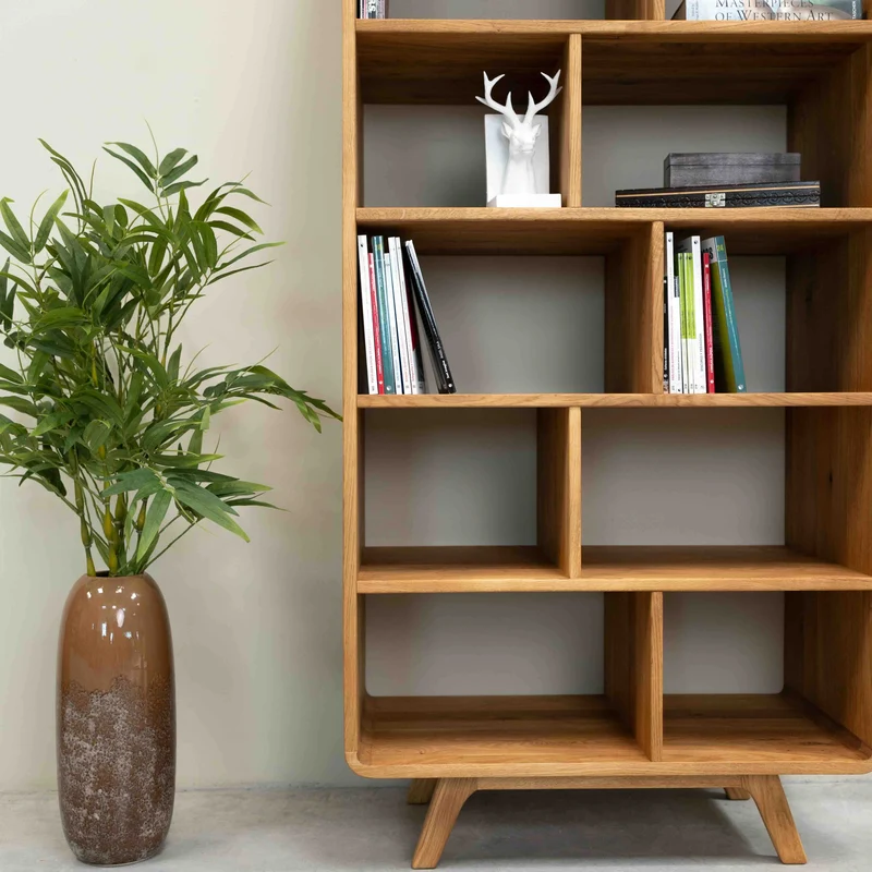 Bibliothèque en bois massif de chêne Genève 2 - NordicStory