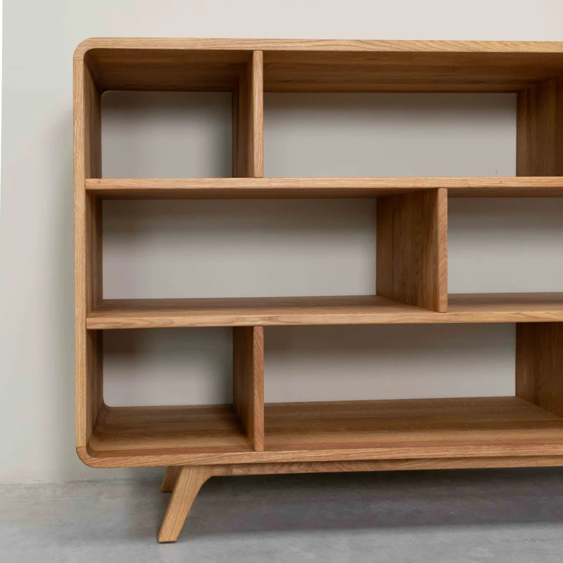 Bibliothèque en bois massif de chêne Genève 1 - NordicStory