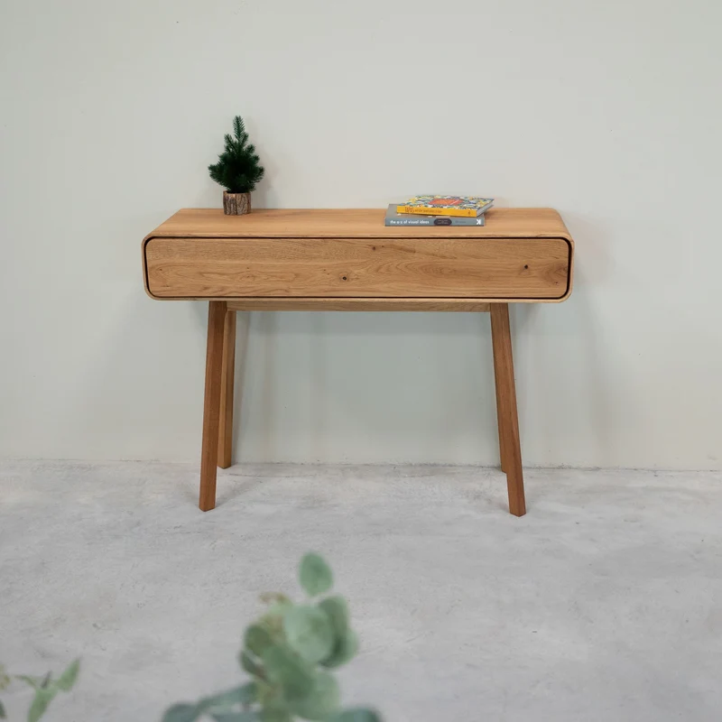 Console coiffeuse en bois massif de chêne Genève - NordicStory