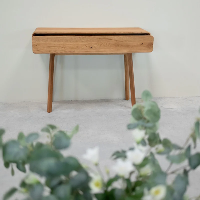 Console coiffeuse en bois massif de chêne Genève - NordicStory