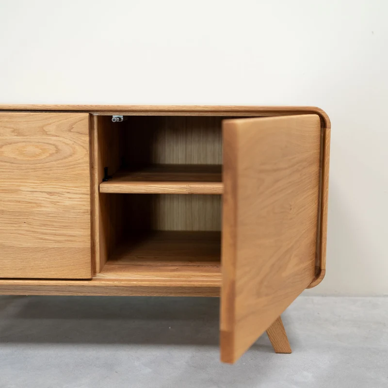 Banc avec rangement en bois massif de chêne Genève - NordicStory