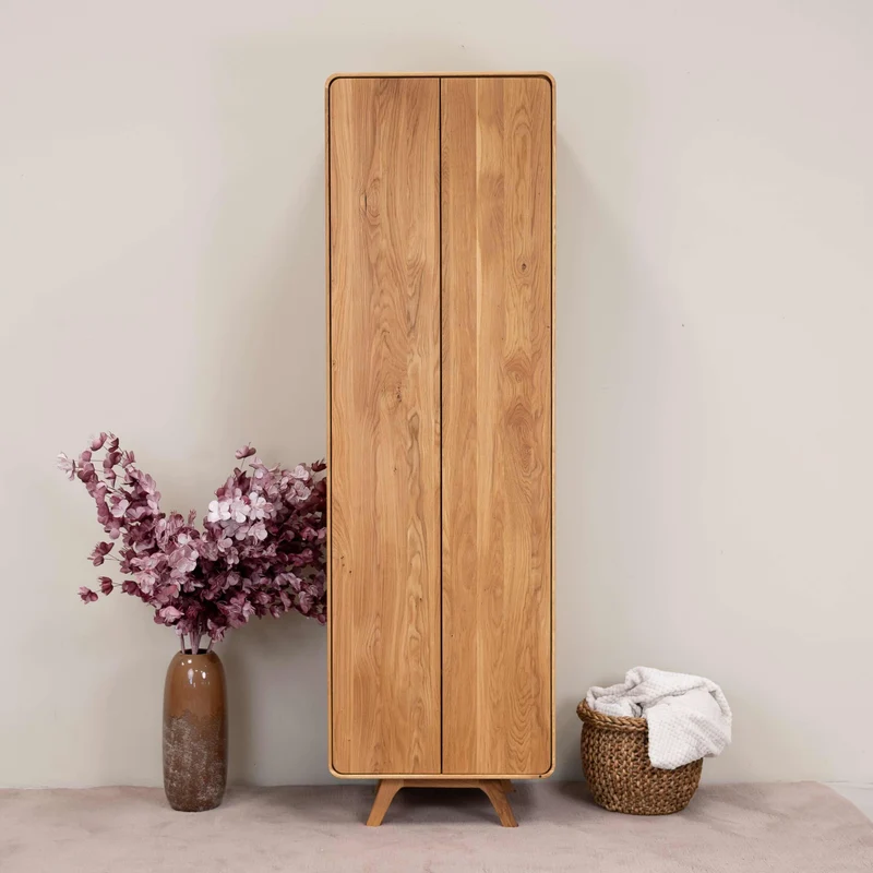 Armoire 2 portes en bois massif de chêne Genève - NordicStory