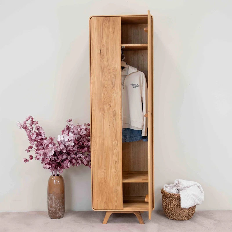 Armoire 2 portes en bois massif de chêne Genève - NordicStory