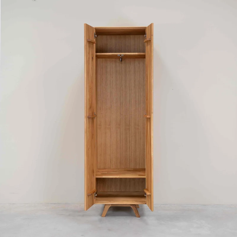 Armoire 2 portes en bois massif de chêne Genève - NordicStory