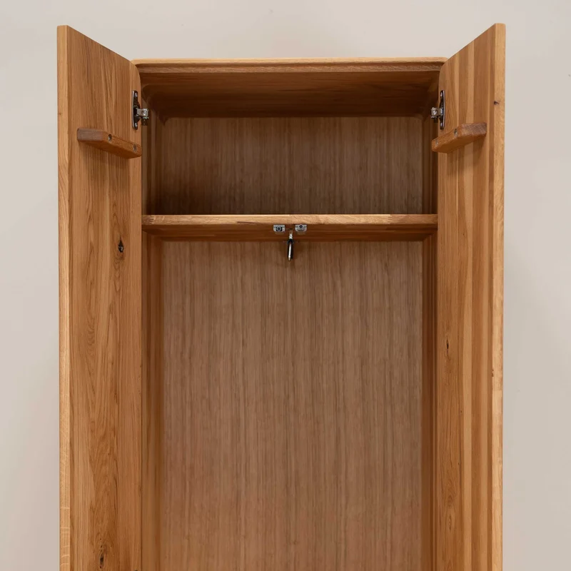 Armoire 2 portes en bois massif de chêne Genève - NordicStory