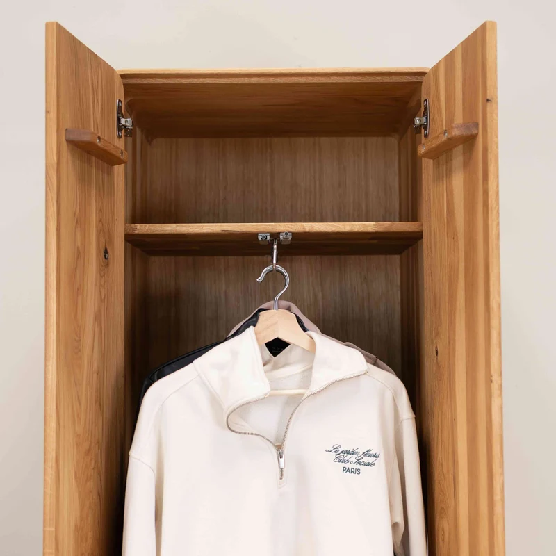 Armoire 2 portes en bois massif de chêne Genève - NordicStory