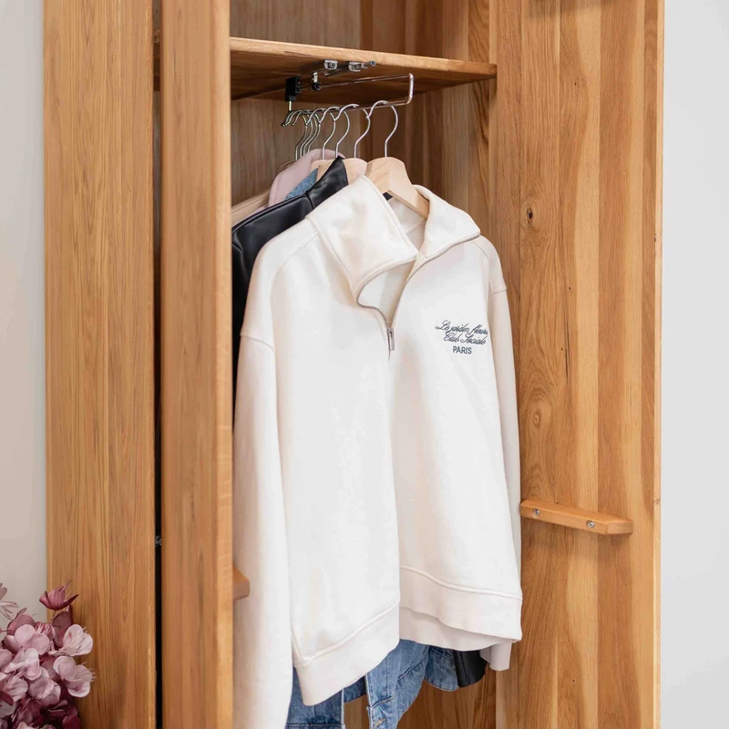 Armoire 2 portes en bois massif de chêne Genève - NordicStory