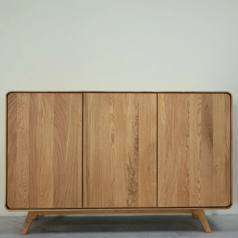Buffet 3 portes en bois massif de chêne Genève 2 - NordicStory