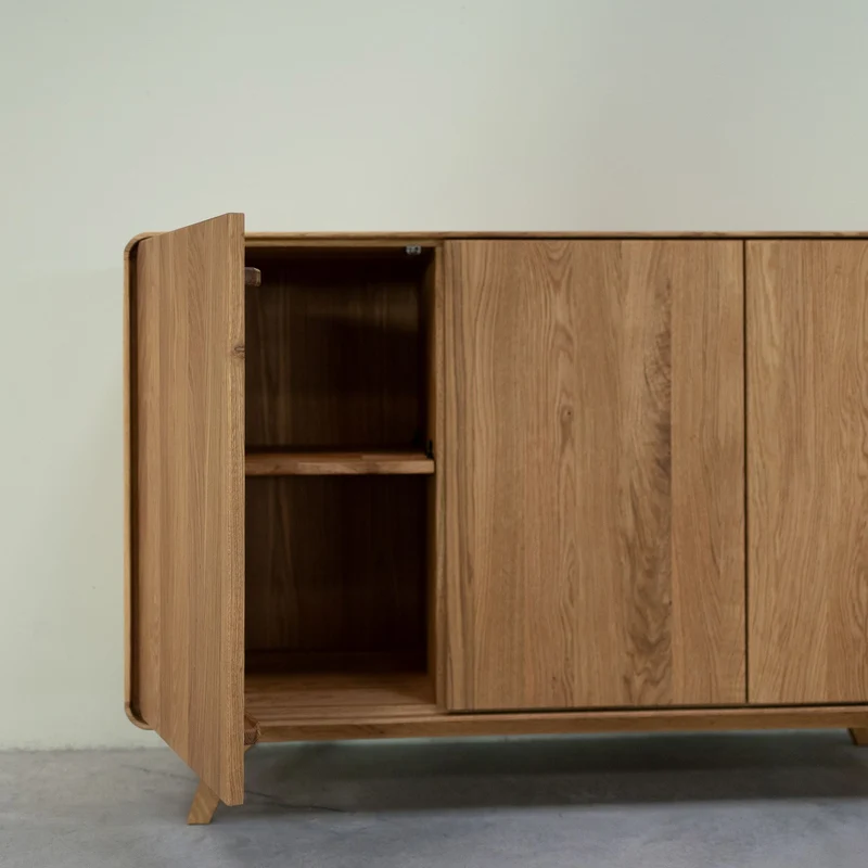 Buffet 3 portes en bois massif de chêne Genève 2 - NordicStory