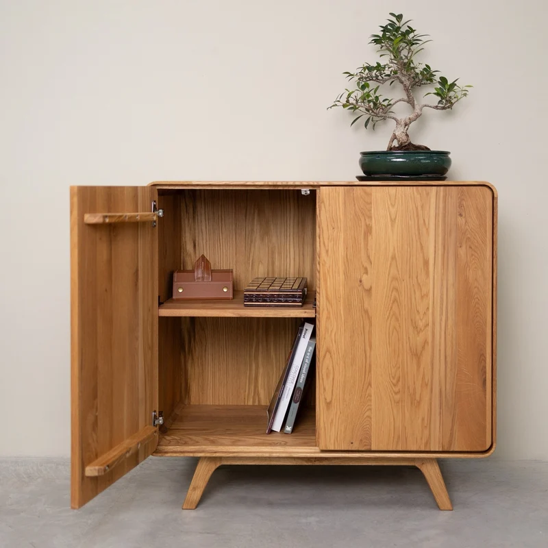 Buffet 2 portes en bois massif de chêne Genève 2 - NordicStory