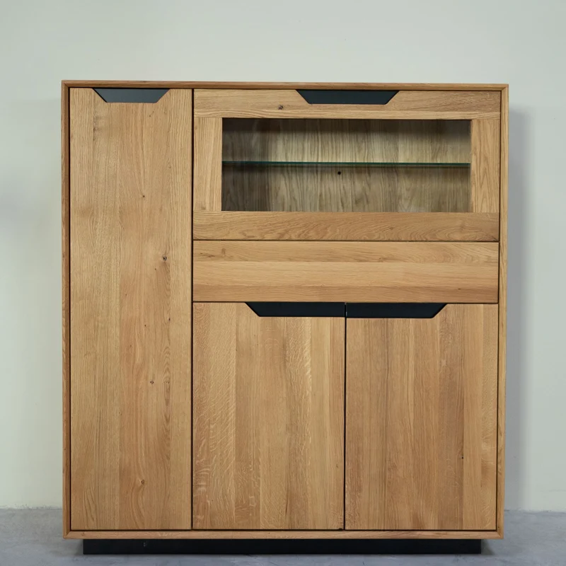 Vitrine en bois massif de chêne Bremen 3 - NordicStory