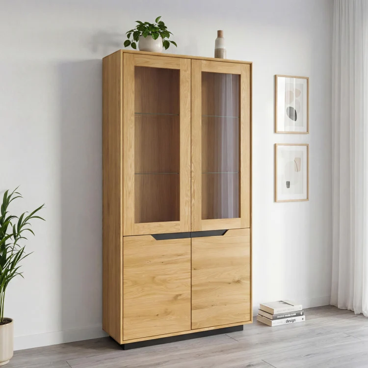 Vitrine en bois massif de chêne Bremen 2 - NordicStory