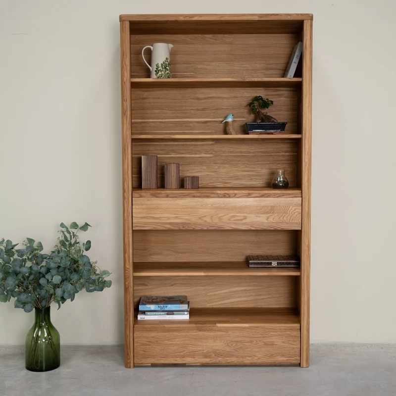 Bibliothèque en bois massif de chêne Elsa 2 - NordicStory