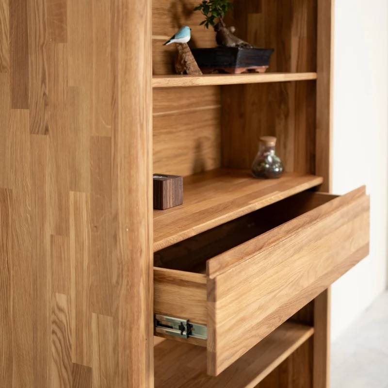 Bibliothèque en bois massif de chêne Elsa 2 - NordicStory