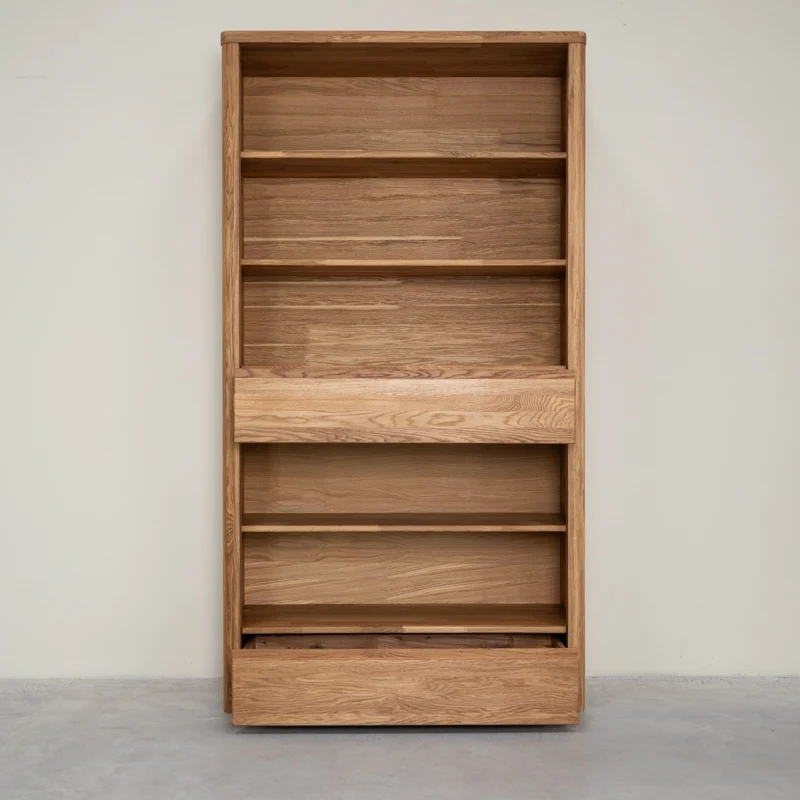 Bibliothèque en bois massif de chêne Elsa 2 - NordicStory