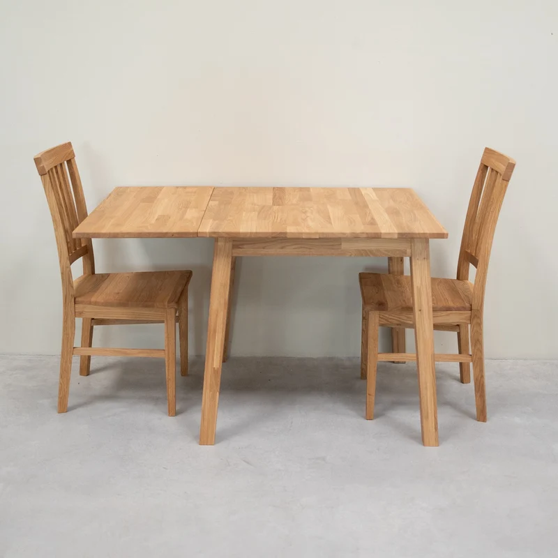 Table à manger extensible en bois massif de chêne Tomas - NordicStory
