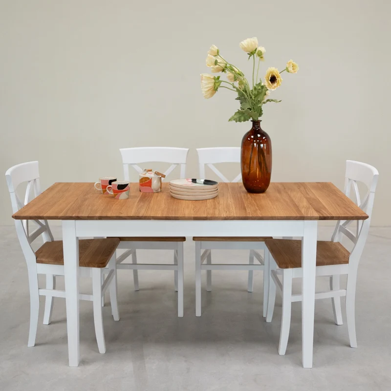 Table à manger extensible en bois massif Lausanne - NordicStory