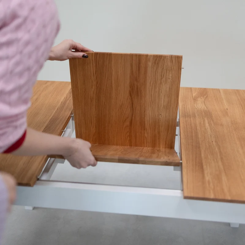 Table à manger extensible en bois massif Lausanne - NordicStory