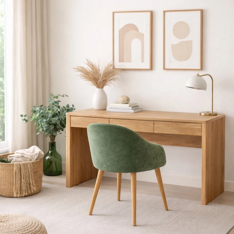 Bureau en bois massif de chêne Elsa - NordicStory