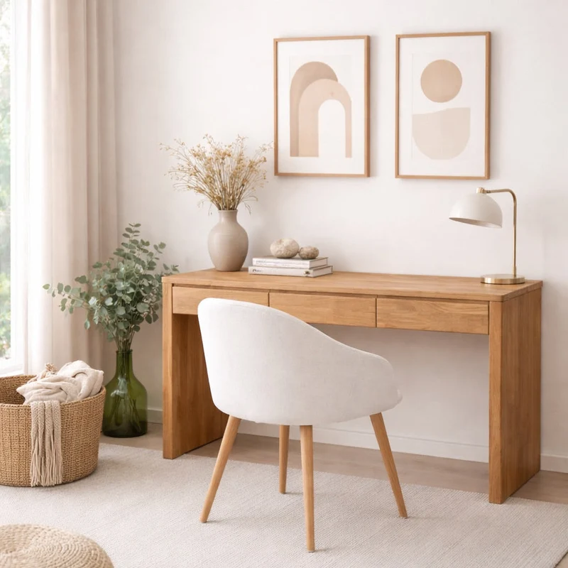 Bureau en bois massif de chêne Elsa - NordicStory