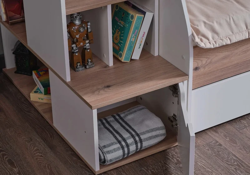 Ensemble chambre jeune lit superposé vert ATLAS