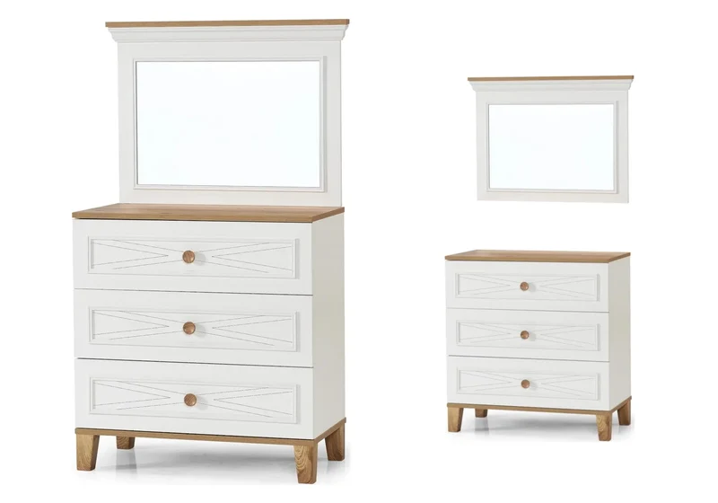 Ensemble chambre jeune lit superposé beige ATLAS