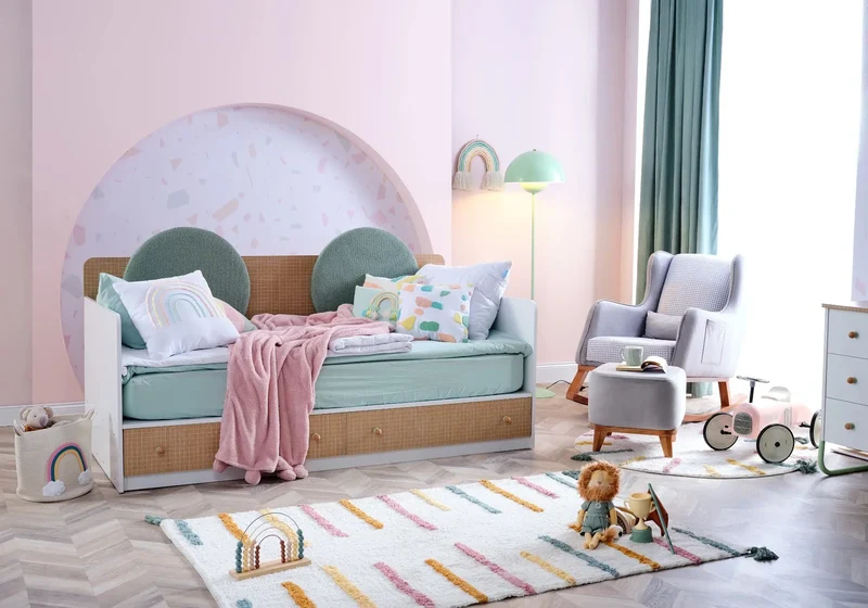 Ensemble chambre bébé Montessori vert JOLLY