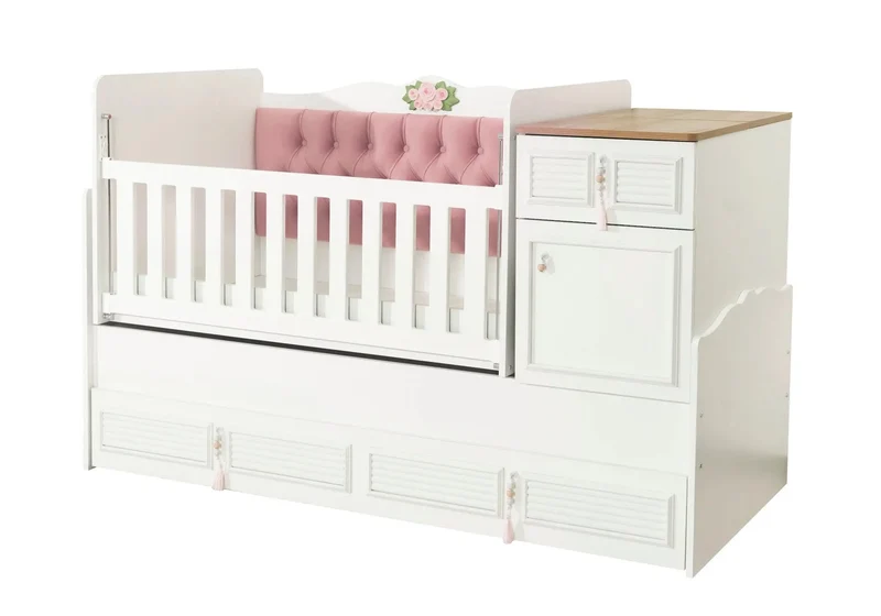 Ensemble chambre bébé rose LUNA