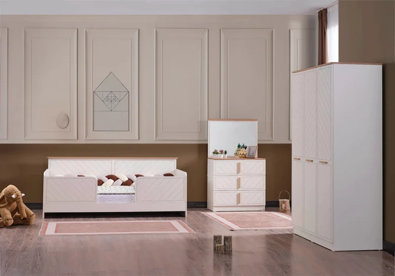 Ensemble chambre bébé Montessori blanc OSCAR
