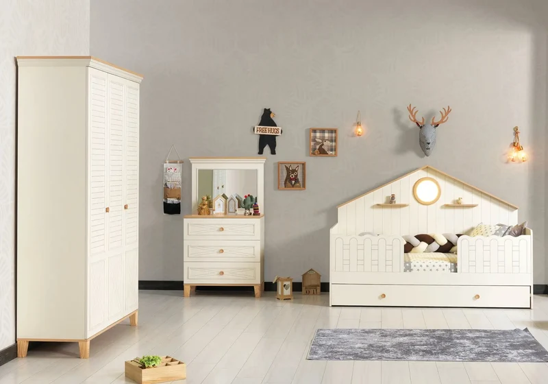 Ensemble chambre bébé Montessori beige ATLAS