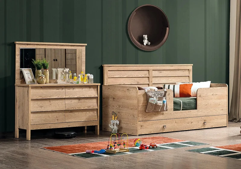 Ensemble de chambre enfant montessori taupe PETRA