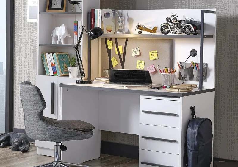 Ensemble de chambre jeune moderne blanc INFINITY