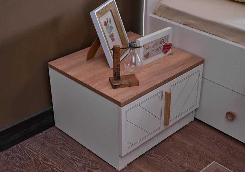 Ensemble de chambre jeune moderne crème OSCAR